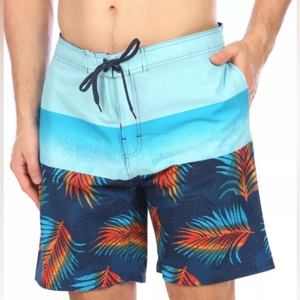 NWT Burnside Men’s B&T Tropical Print Boardshorts